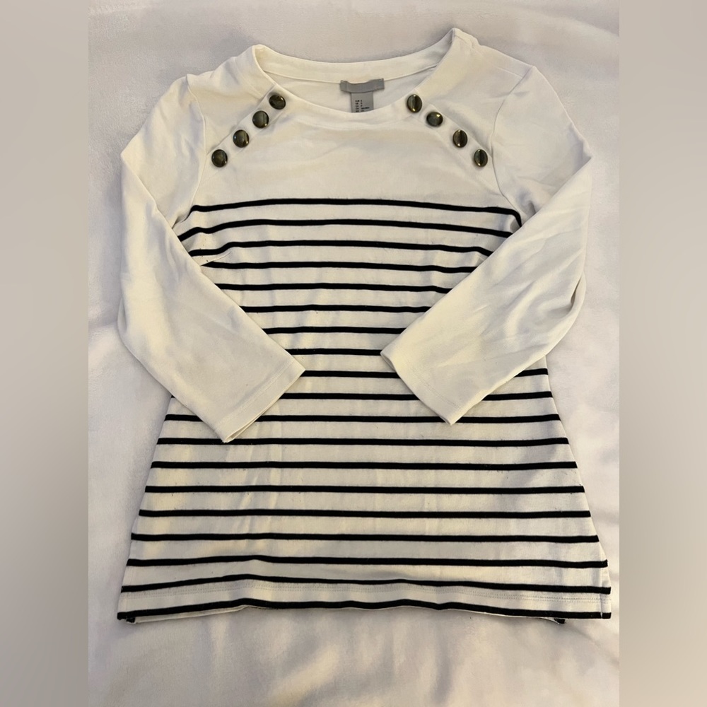 H&M striped 3/4 long sleeves. Size small.